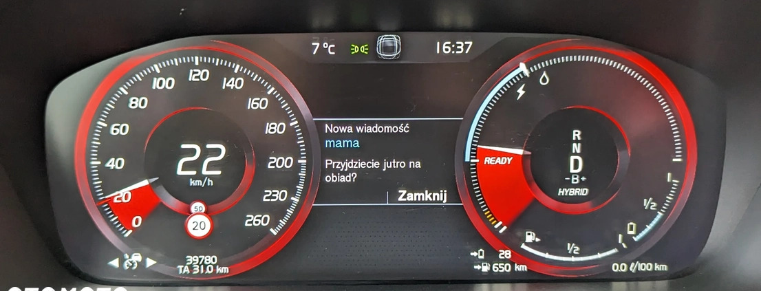 Volvo XC 90 cena 335000 przebieg: 43000, rok produkcji 2022 z Łódź małe 781